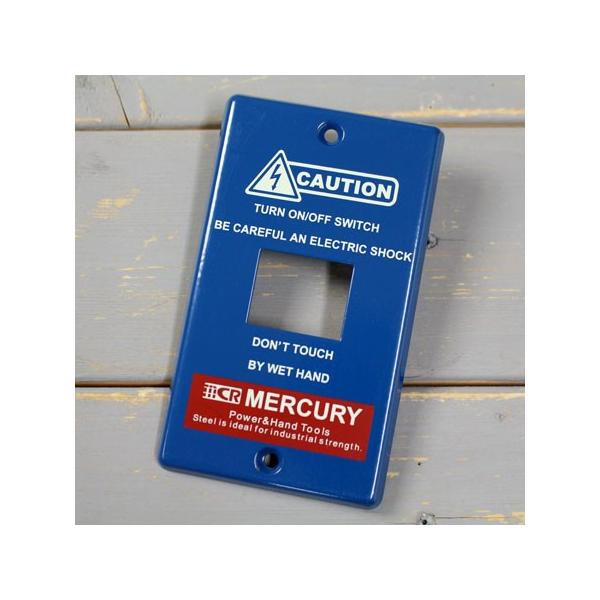 他サイト： マーキュリー スイッチプレート スイッチカバー コンセントカバー コンセントプレート アメリカン雑貨 MERCURY １ヶ口 ネイビーの商品画像