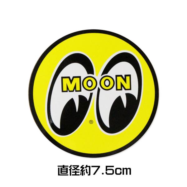 ムーンアイズ ステッカー 車 アメリカン おしゃれ バイク ヘルメット かっこいい アメ車 ホットロッド MOONEYES アイボール 直径約７.５cm
