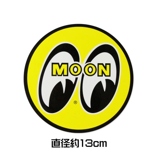 ムーンアイズ ステッカー 車 アメリカン おしゃれ バイク ヘルメット かっこいい アメ車 ホットロッド MOONEYES アイボール 直径約１３cm