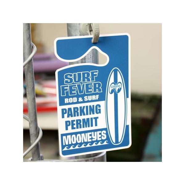 ムーンアイズ カー用品 アメリカ ホットロッド サーフィン MOONEYES パーキングパーミット SURF FEVER ネイビー