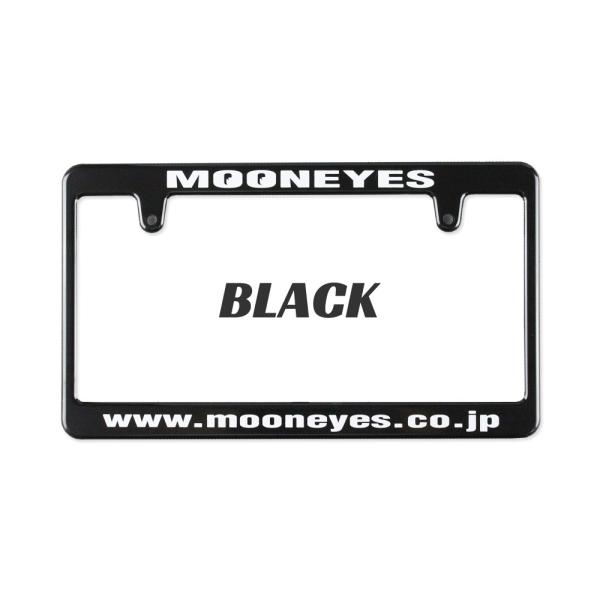 ムーンアイズ ナンバーフレーム ナンバープレート フレーム ライセンスフレーム MOONEYES MG058 ブラック MOONEYESロゴ ホワイト