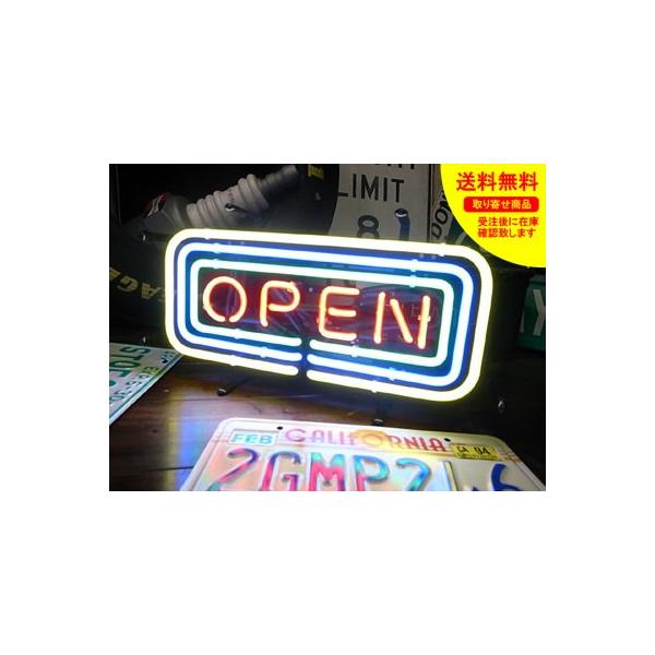 魅力の ネオン 看板 DIY、工具 ネオンサイン 店舗 インテリア サイズS_NS080SHO ショップ アメリカン FRAME OPEN