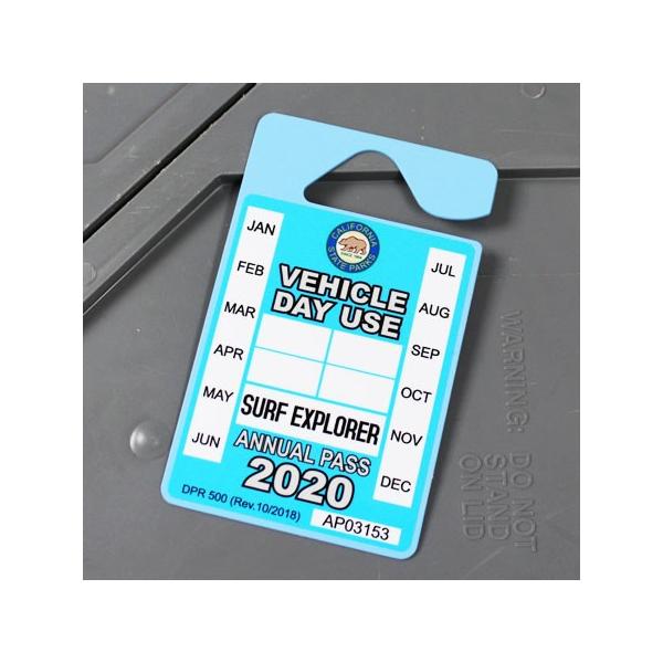 パーキングパーミットタグ カー用品 ルームミラー 飾り PARKING PERMIT TAG ブルー