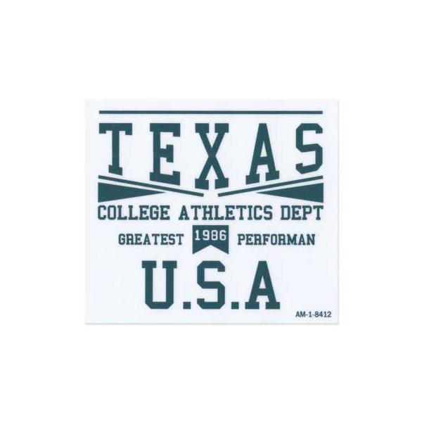 １００円ステッカーになります。１００円（税抜）で楽しめるオシャレなステッカーシリーズ！デザイン＆品質に拘った当店オススメのステッカーです♪コチラは「TEXAS ATHLETICS」。アメリカンカレッジなアメカジデザインはいつの時代も人気でし...