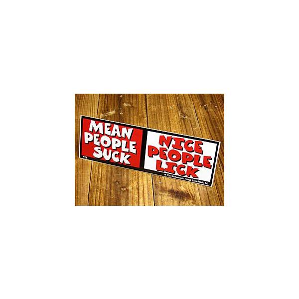 バンパーステッカー（シール、デカール）/Mean people suck... メール便OK＿SC-DDTT922-MON