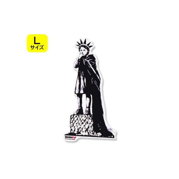 バンクシー ステッカー シール パソコン ウォールステッカー おしゃれ かっこいい スーツケース インテリア 車 Liberty Girl サイズL