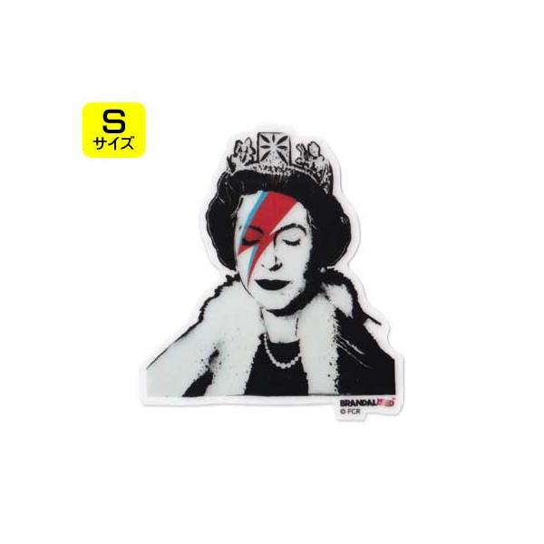 バンクシーのステッカーになります。正体不明のストリートアーティスト、BANKSY。社会風刺をテーマにしたメッセージ性の強いアートで有名ですね！世間を謎のアートで描き乱すバンクシーデザインのステッカーです♪コチラは「Lizzie Stardu...
