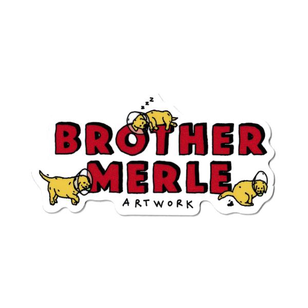 ブラザーマール BROTHER MERLE ステッカー 面白い スケボー おしゃれ ストリート アメリカン アメリカン雑貨 車 バイク スマホ PUPPIES