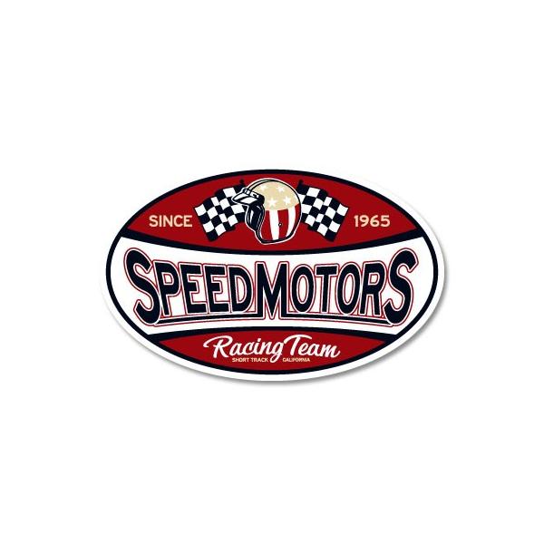 ステッカー アメリカン おしゃれ 車 バイク かっこいい ホットロッド カスタム レーシング CALIFORNIA RACING BADGES SPEED MOTORS