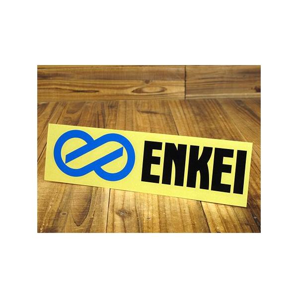 ステッカー 車 エンケイ アメリカン おしゃれ バイク ヘルメット かっこいい ホイール ENKEI 転写式 ブラック