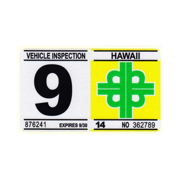 ステッカー 車 アメリカン おしゃれ ハワイ 雑貨 かっこいい 車検ステッカー 車検シール 面白い カーアクセサリー 9月