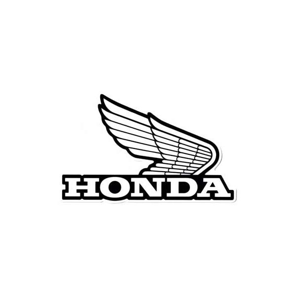 ホンダ HONDA ステッカー ロゴ バイク 車 おしゃれ かっこいい ヘルメット スーツケース カーステッカー ウイング 1972WING ホワイト R