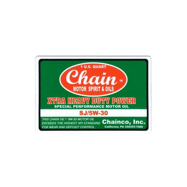 ステッカー アメリカン おしゃれ かっこいい 車 アウトドア スーツケース バイク ビンテージ 広告 ラベル モーターオイル Chain