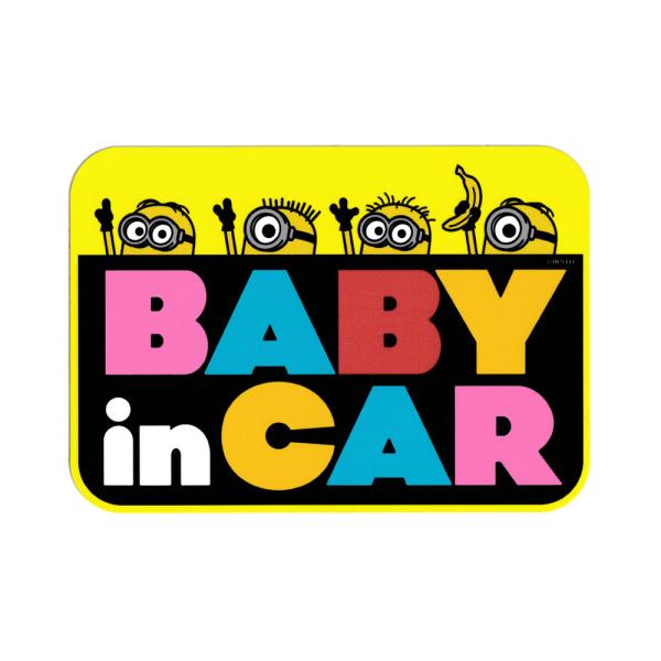 ミニオンズ ステッカー アメリカン キャラクター アメリカ 車 赤ちゃん 乗ってます Minions BABY IN CAR