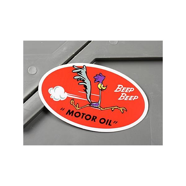ロードランナー ステッカー ルーニー・テューンズ 車 バイク アメリカン おしゃれ かっこいい MOTOR OIL