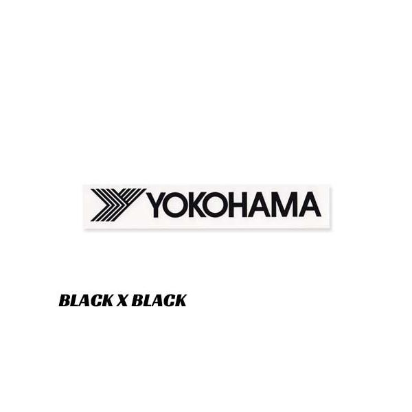 YOKOHAMA ヨコハマタイヤ ロゴ ステッカー 転写タイプ 車 アメリカン おしゃれ かっこいい バイク サイズS  ブラックXブラック