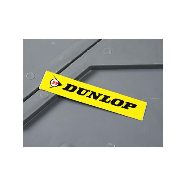 ダンロップ ステッカー アメリカン 車 おしゃれ バイク ヘルメット かっこいい タイヤ カーステッカー DUNLOP イエロー サイズS
