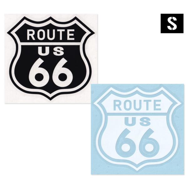 ルート66 ROUTE66 ステッカー アメリカン 車 バイク おしゃれ かっこいい アウトドア キャンプ カーステッカー 転写ステッカー ロードサイン サイズS