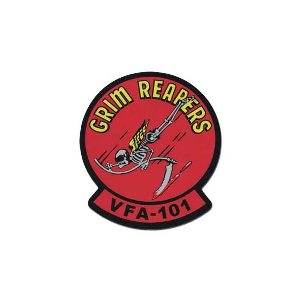 ステッカー ミリタリー アメリカン おしゃれ かっこいい 車 バイク 死神 アメリカ海軍 第101攻撃戦闘飛行隊 VFA-101