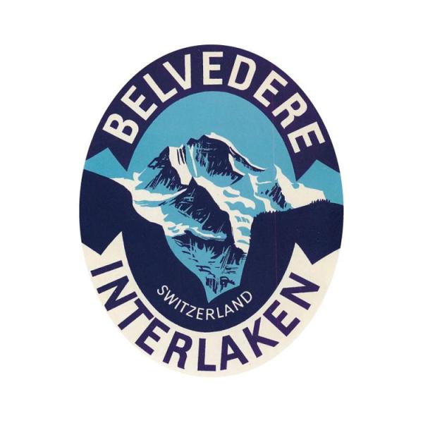 ヴィンテージホテルズステッカーです。古き良き時代、宿泊客に配布されていたホテルステッカー。風景や名所、ロゴなど魅力あるデザインで再訪を促す広告のようなラベルです♪そんなレトロな雰囲気バツグンの復刻ステッカーです！ウォールステッカーなどに使わ...