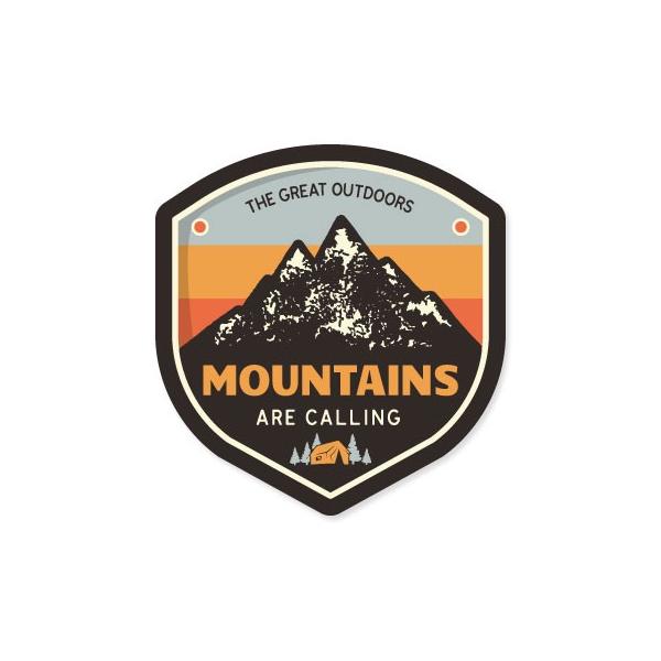 ステッカー アウトドア アメリカン おしゃれ スーツケース 車 バイク かっこいい キャンプ Vintage Outdoor Budges 山 THE GREAT OUTDOORS