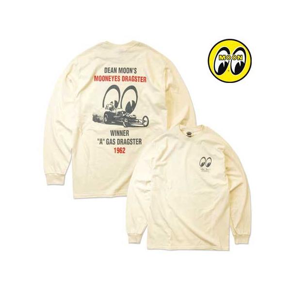 ムーンアイズ Tシャツ メンズ 長袖 アメカジ おしゃれ かっこいい 車 ホットロッド レーシング モーター MOONEYES Dragster ロングスリーブTシャツ