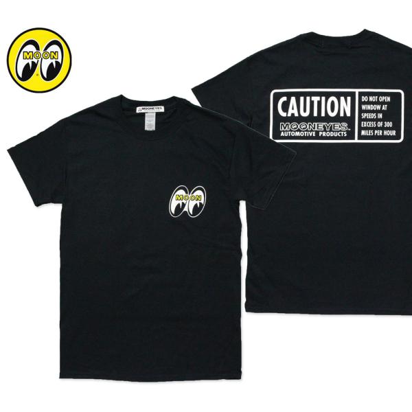 ムーンアイズ Tシャツ メンズ 半袖 アメカジ おしゃれ かっこいい かわいい ホットロッド レーシング モーター MOONEYES MOON CAUTION