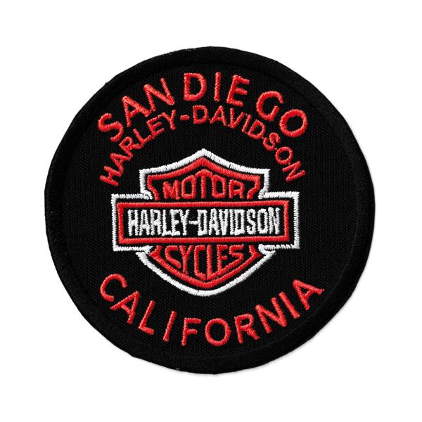 ハーレーダビッドソン HARLEY-DAVIDSON ワッペン アイロン 大人向け おしゃれ かっこいい アメカジ アメリカン ラウンド  RCWP