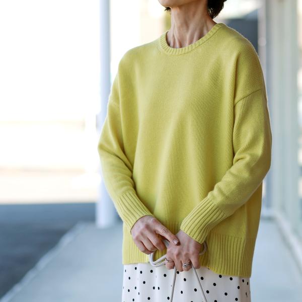 BEATRICE（ベアトリス） ウール＆カシミア クルーネック ニット