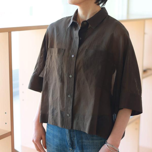 【MICA&DEAL】完売品 ハイツイストコットンローン ルーミーシャツ F planino_cacf01-012420110401