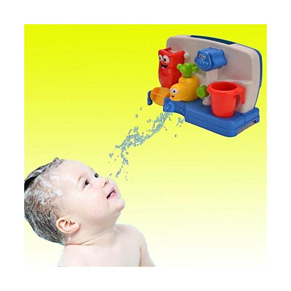 ミニ浴室玩具セット 入浴おもちゃ お風呂用 水遊び ミニ水車 蛇口 噴水 象 知育玩具 Prettyfunnyballoons Com