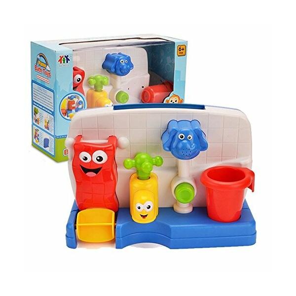 ミニ浴室玩具セット 入浴おもちゃ お風呂用 水遊び ミニ水車 蛇口 噴水 象 知育玩具 Prettyfunnyballoons Com