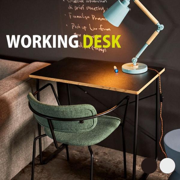 デスク 机 テーブル つくえ シンプル おしゃれ モノトーン すっきり 在宅ワーク 仕事用 作業用 白 黒 ホワイト ブラック 幅80cm爆買