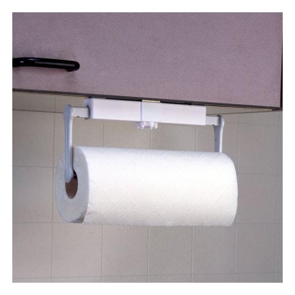 【商品情報】●セットしやすく使いやすいキッチンペーパーホルダー吊り戸棚、シンク扉に取付！●アーム部がスライド式で１８〜２８cm段階調整機能付き。キッチンペーパー幅に合わせてアーム部がカチッと止まり、ペーパータオルの幅を選びません。●取り付け...