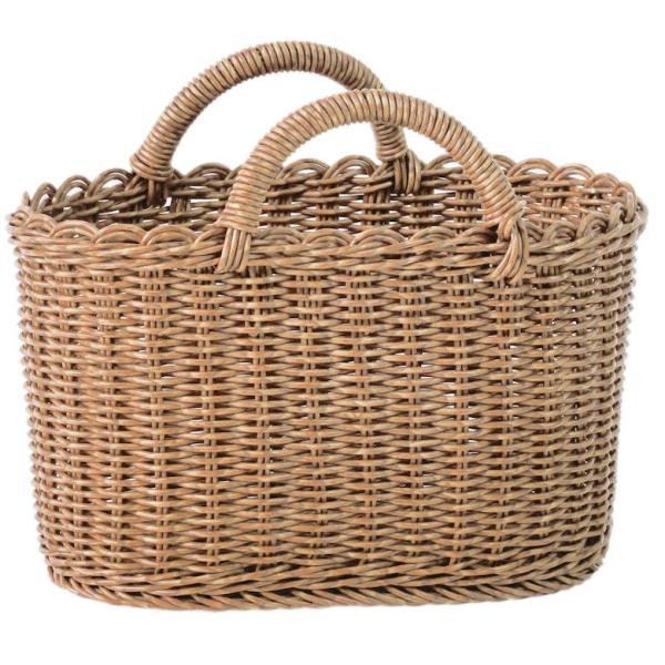 [キーワード]ユティルナイール　オーバルハンドルバスケットＳ 水洗い可能 ナチュラル 水はけ おしゃれ シンプル インテリア クレエ爆買