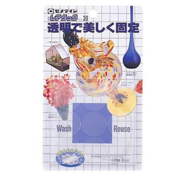 ●いろいろ貼って剥がせる便利な粘着シート。●透明で目立たずにあとはベタつきません。●汚れても洗えばまた使えます。●適度な粘着性で転倒予防、ズレ防止になります。【用途】●インテリア小物の仮固定。小物事務用品の固定に。【商品情報】●サイズ：φ3...