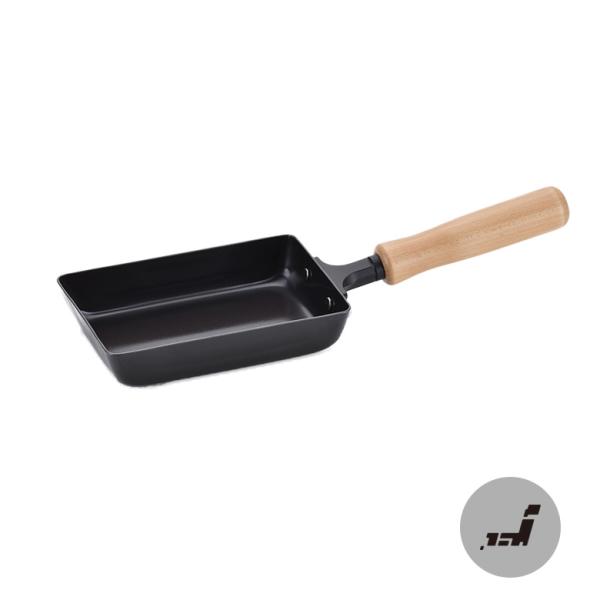 千歳 木柄 鉄 玉子焼き器 9.5×15cm 日本製 CS-012 爆買