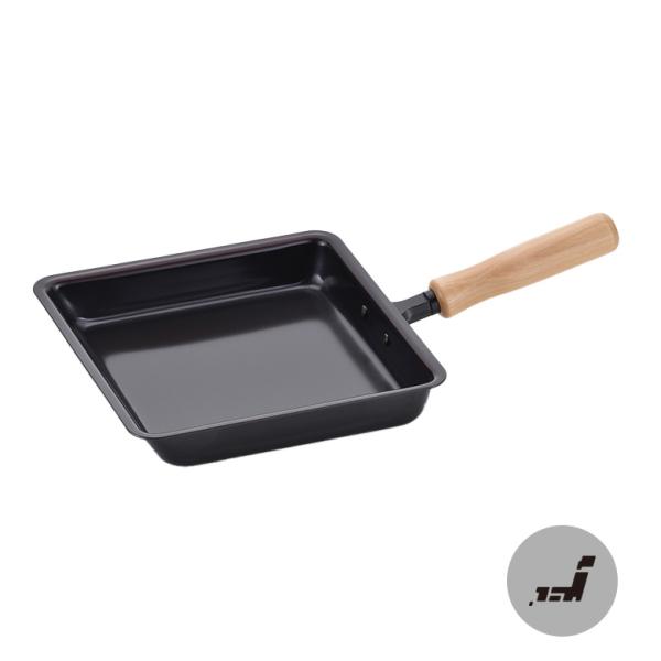 千歳 木柄 鉄 玉子焼き器 18cm×18cm 日本製 CS-014 爆買