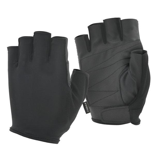 おたふく手袋 FB-61 シンセティックレザー5フィンガーレス 黒M