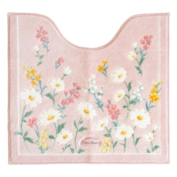 【キーワード】トイレ マット フルールブラン 55×60 トイレマット ナチュラル 花柄 シンプル おしゃれ 滑り止め 洗える 洗濯可 日本製 オカ爆買