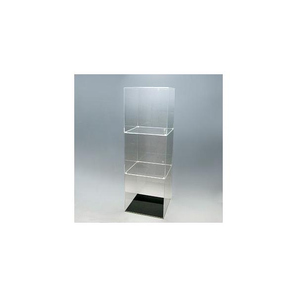 アクリル3段ケースB/5面体/クリア/ W30cm/D30cm/H91.2cm : プラス
