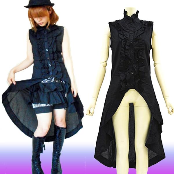激安ワンピースゆめかわいいノースリーブ燕尾ゴスロリータフリルブラウスハイネックアンティークドール風背面編み上げ原宿系 Buyee Buyee 日本の通販商品 オークションの代理入札 代理購入