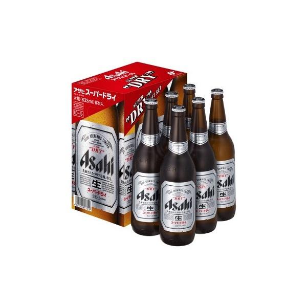 アサヒ ビール スーパードライ 半ダース詰 EX-6 大瓶 633ml 6本