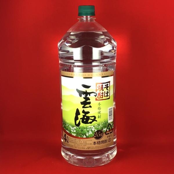 そば焼酎 雲海 雲海そば 25度 4L ペットボトル 4000ml そば焼酎 雲海 雲海そば 25度 4L ペットボトル 4000ml