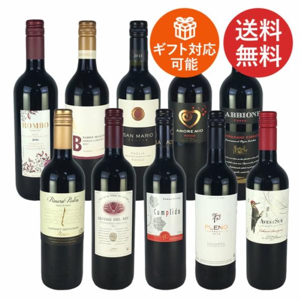 ワインセット 赤ワイン 送料無料 コスパ最高のデイリーワイン 10本
