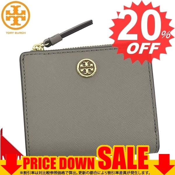 激安価格 上品特価 トリーバーチ 財布 二つ折り財布 新品 Tory Wallet Burch Robinson Burch 54449 Robinson Mini Wallet 82 Gray Heron Cow Split Leather 比較対照価格19 800 円