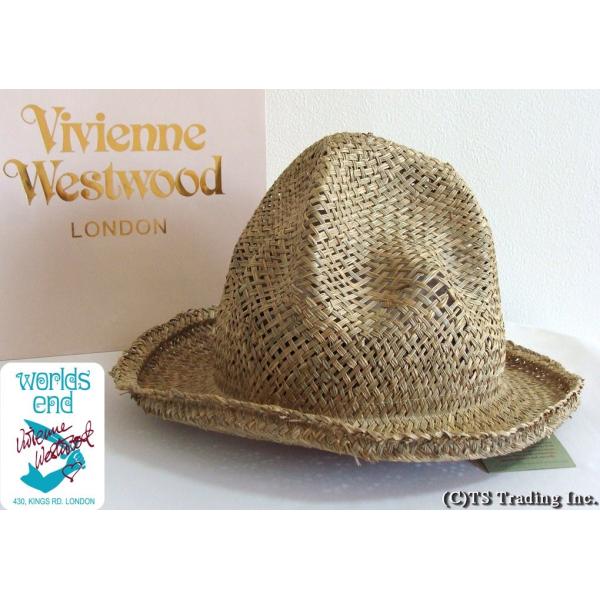 ヴィヴィアンウエストウッドワールズエンドVivienne Westwood Straw Mountain hat 限定 麦わら・マウンテン ハット  (NAT)