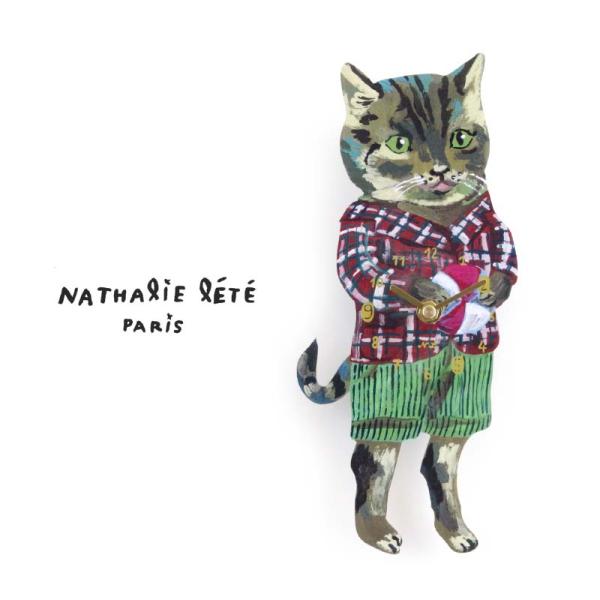 ナタリーレテ ダイカットクロック タビーキャット Nathalie Lete