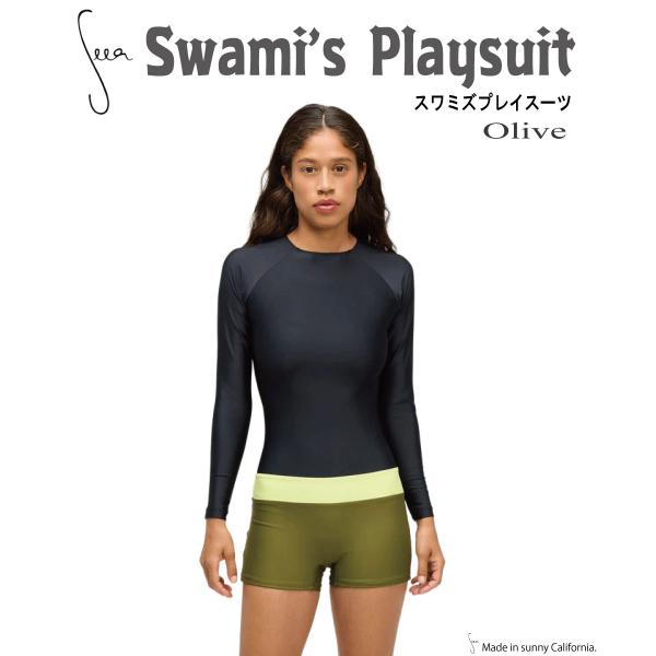 Seea シーア Swami's Playsuit スワミズプレイスーツOlive オリーブ 水着 YOGA ヨガ サーフィン