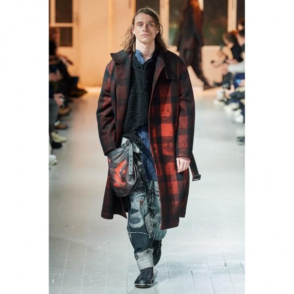 ヨウジヤマモト プールオムyohji Yamamoto Pour Homme 内田すずめ チェックスタンドカラーコート 赤黒1 メンズ K プレイフル Yahoo ショッピング店 通販 Yahoo ショッピング
